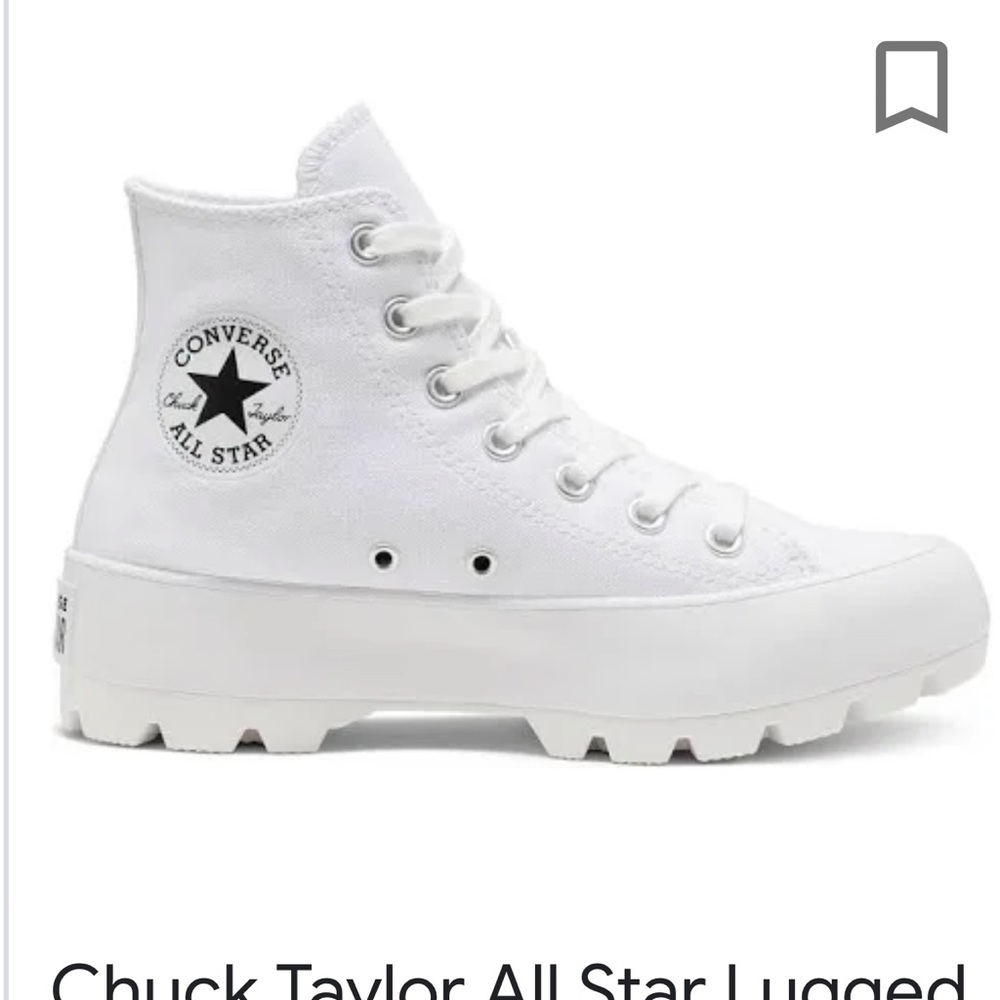 very cute white platform high top converse